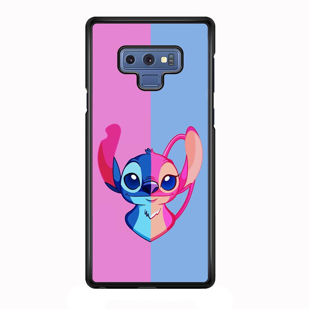 Stitch and Angel Pink Blue Samsung Galaxy Note 9 Case-Plastic / Full Wrap (3D Case)-Xtracase