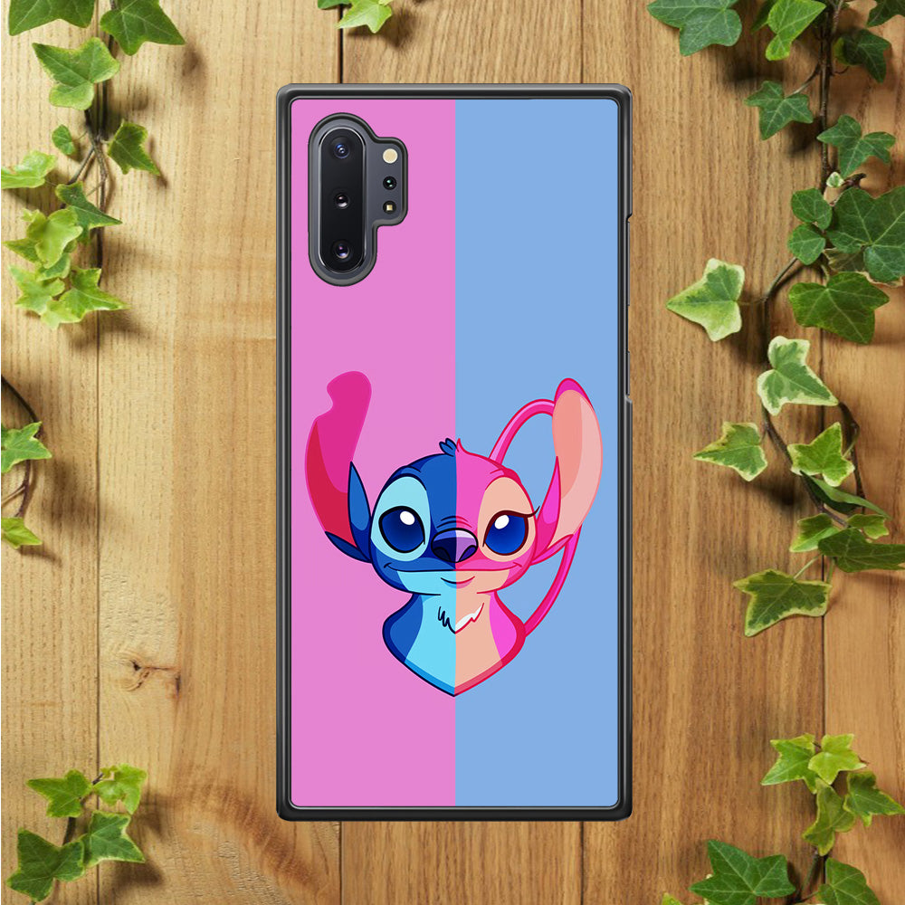 Stitch and Angel Pink Blue Samsung Galaxy Note 10 Plus Case
