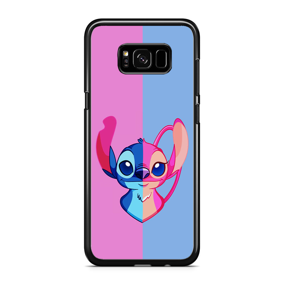 Stitch and Angel Pink Blue Samsung Galaxy S8 Plus Case