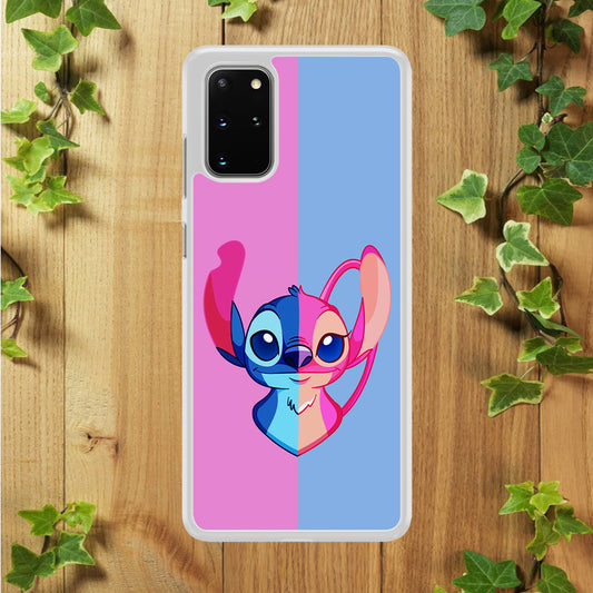 Stitch and Angel Pink Blue Samsung Galaxy S20 Plus Case