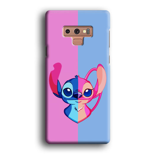 Stitch and Angel Pink Blue Samsung Galaxy Note 9 Case