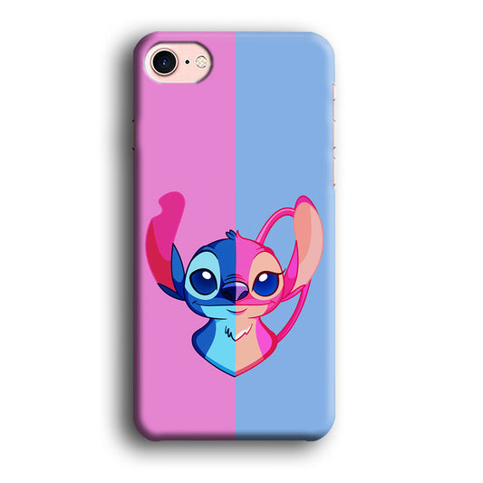 Stitch and Angel Pink Blue iPhone 8 Case