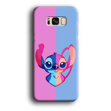 Stitch and Angel Pink Blue Samsung Galaxy S8 Plus Case