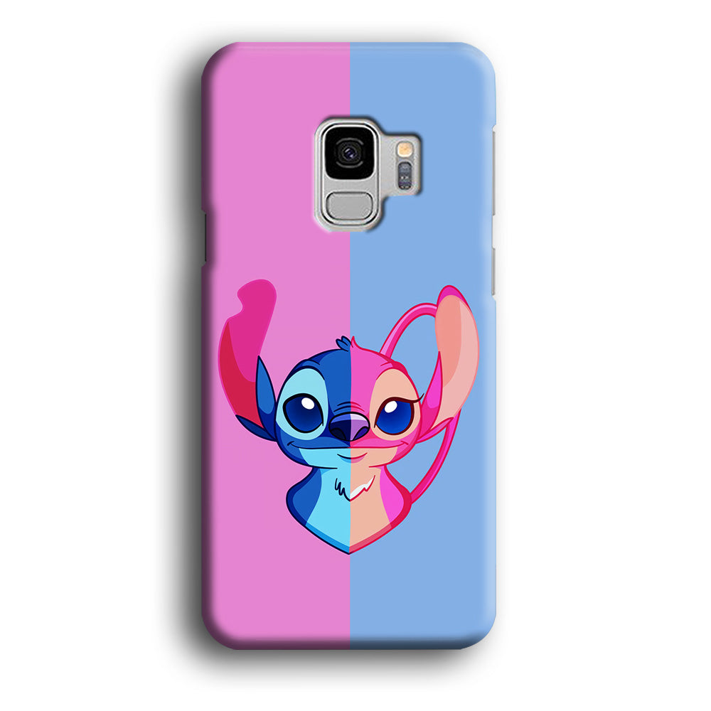 Stitch and Angel Pink Blue Samsung Galaxy S9 Case