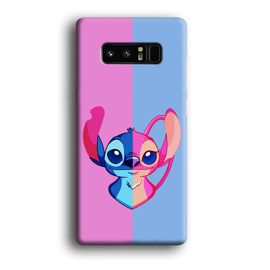 Stitch and Angel Pink Blue Samsung Galaxy Note 8 Case