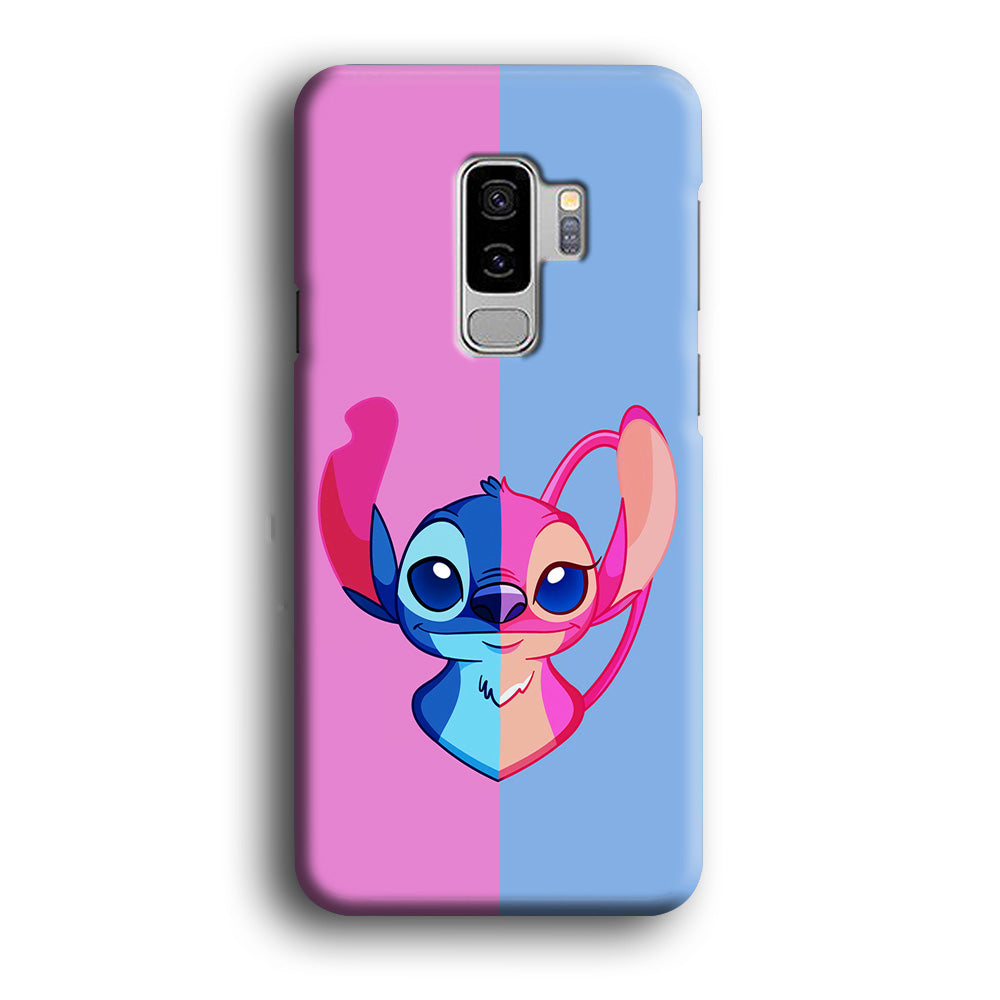Stitch and Angel Pink Blue Samsung Galaxy S9 Plus Case
