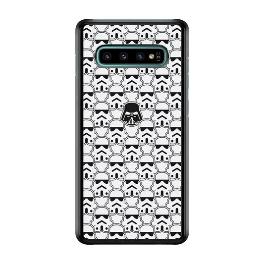 Stormtrooper Face Pattern Star Wars Samsung Galaxy S10 Case-Plastic / Full Wrap (3D Case)-Xtracase