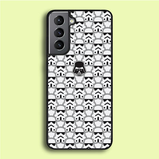 Stormtrooper Face Pattern Star Wars Samsung Galaxy A16 Case-Plastic / Full Wrap (3D Case)-Xtracase
