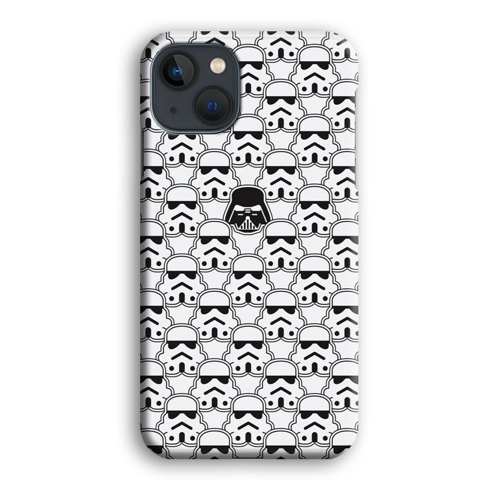 Stormtrooper Face Pattern Star Wars iPhone 13 Mini Case-Plastic / Full Wrap (3D Case)-Xtracase