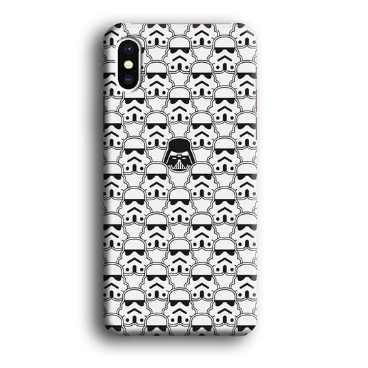 Stormtrooper Face Pattern Star Wars iPhone X Case-Plastic / Full Wrap (3D Case)-Xtracase
