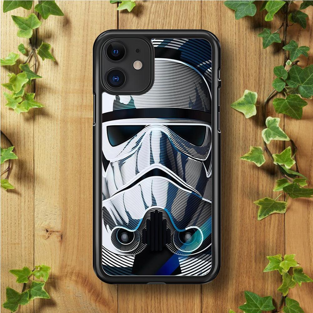 Stormtrooper Face Star Wars iPhone 11 Case-Rubber / Black (2D Case)-Xtracase
