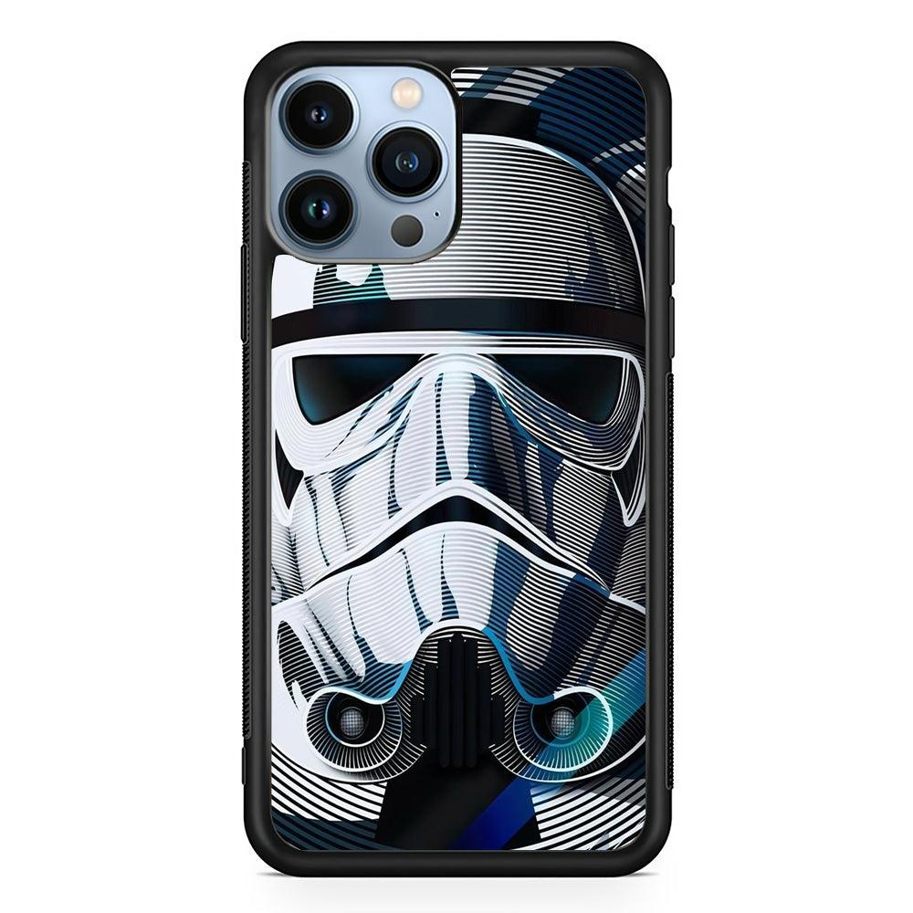 Stormtrooper Face Star Wars iPhone 13 Pro Max Case-Rubber / Black (2D Case)-Xtracase