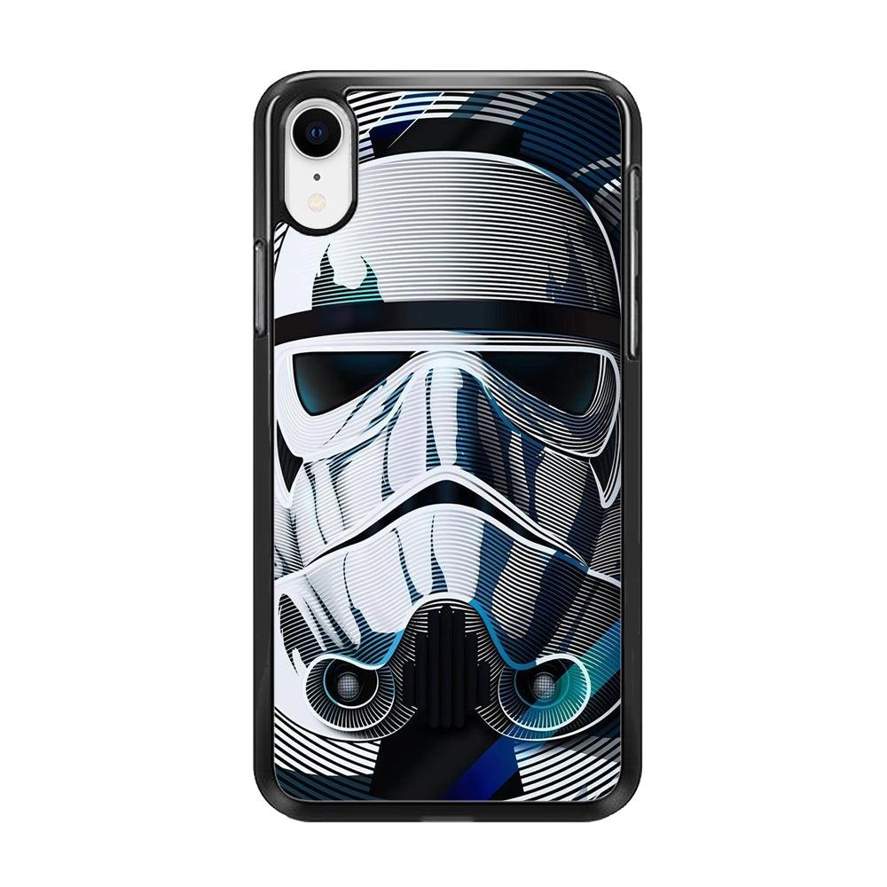 Stormtrooper Face Star Wars iPhone XR Case-Rubber / Black (2D Case)-Xtracase