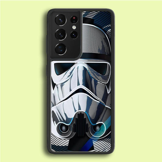 Stormtrooper Face Star Wars Samsung Galaxy S21 Ultra Case-Rubber / White (2D Case)-Xtracase