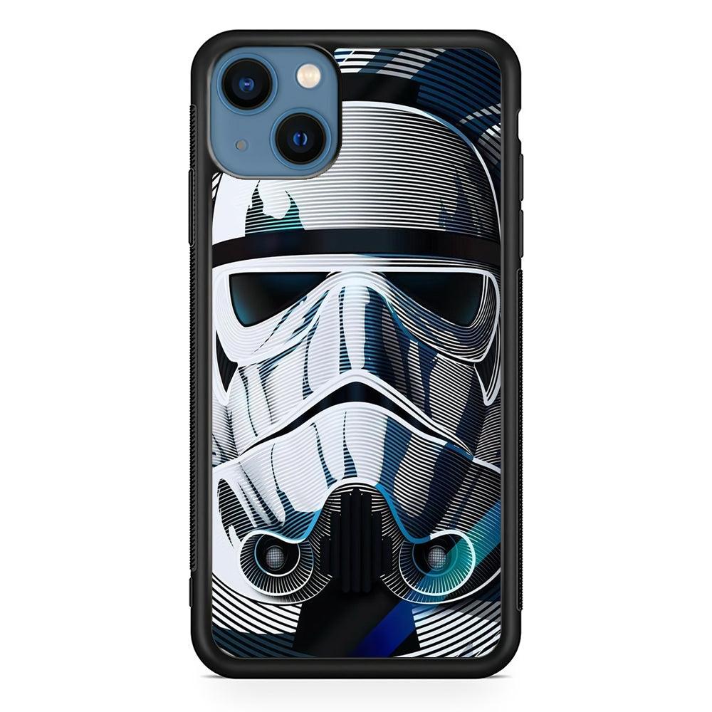 Stormtrooper Face Star Wars iPhone 13 Case-Rubber / Black (2D Case)-Xtracase