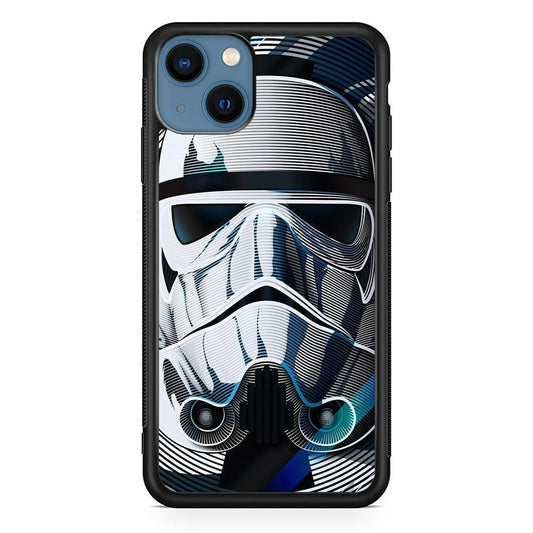 Stormtrooper Face Star Wars iPhone 13 Case-Rubber / Black (2D Case)-Xtracase