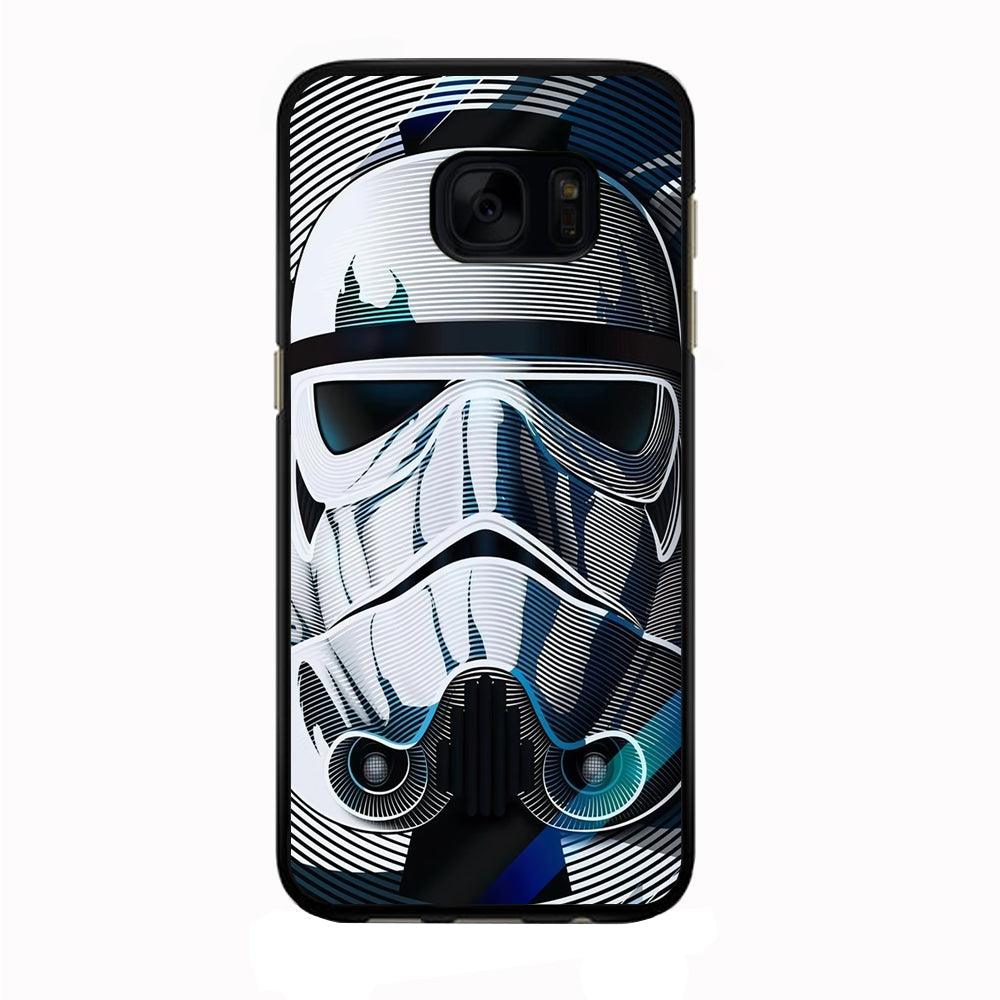 Stormtrooper Face Star Wars Samsung Galaxy S7 Edge Case-Rubber / Black (2D Case)-Xtracase
