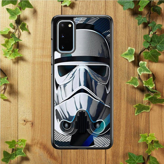 Stormtrooper Face Star Wars Samsung Galaxy S20 Case-Rubber / Black (2D Case)-Xtracase