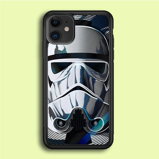 Stormtrooper Face Star Wars iPhone 12 Mini Case-Rubber / Black (2D Case)-Xtracase