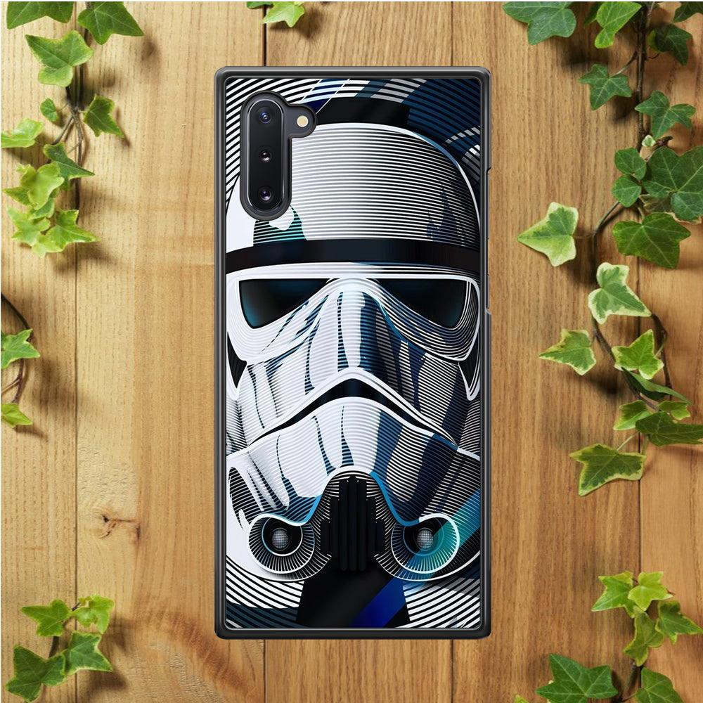 Stormtrooper Face Star Wars Samsung Galaxy Note 10 Case-Rubber / Black (2D Case)-Xtracase