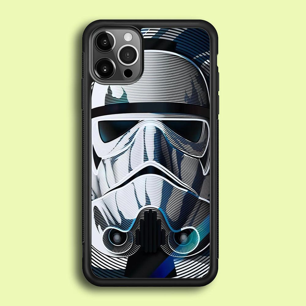 Stormtrooper Face Star Wars iPhone 12 Pro Max Case-Rubber / Black (2D Case)-Xtracase