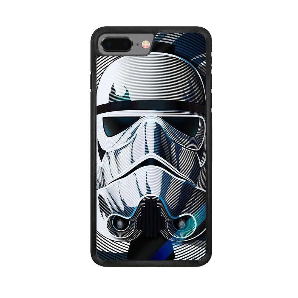 Stormtrooper Face Star Wars iPhone 8 Plus Case-Rubber / Black (2D Case)-Xtracase