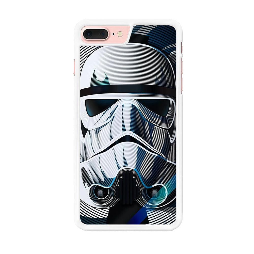 Stormtrooper Face Star Wars iPhone 8 Plus Case-Rubber / White (2D Case)-Xtracase