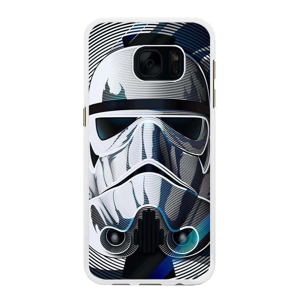 Stormtrooper Face Star Wars Samsung Galaxy S7 Edge Case-Rubber / White (2D Case)-Xtracase