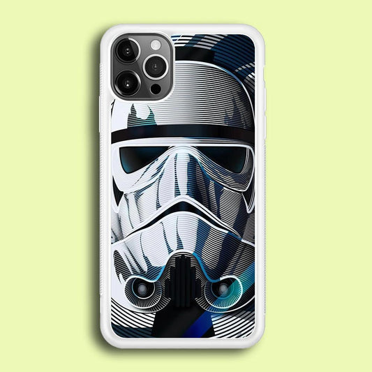 Stormtrooper Face Star Wars iPhone 12 Pro Case-Rubber / White (2D Case)-Xtracase