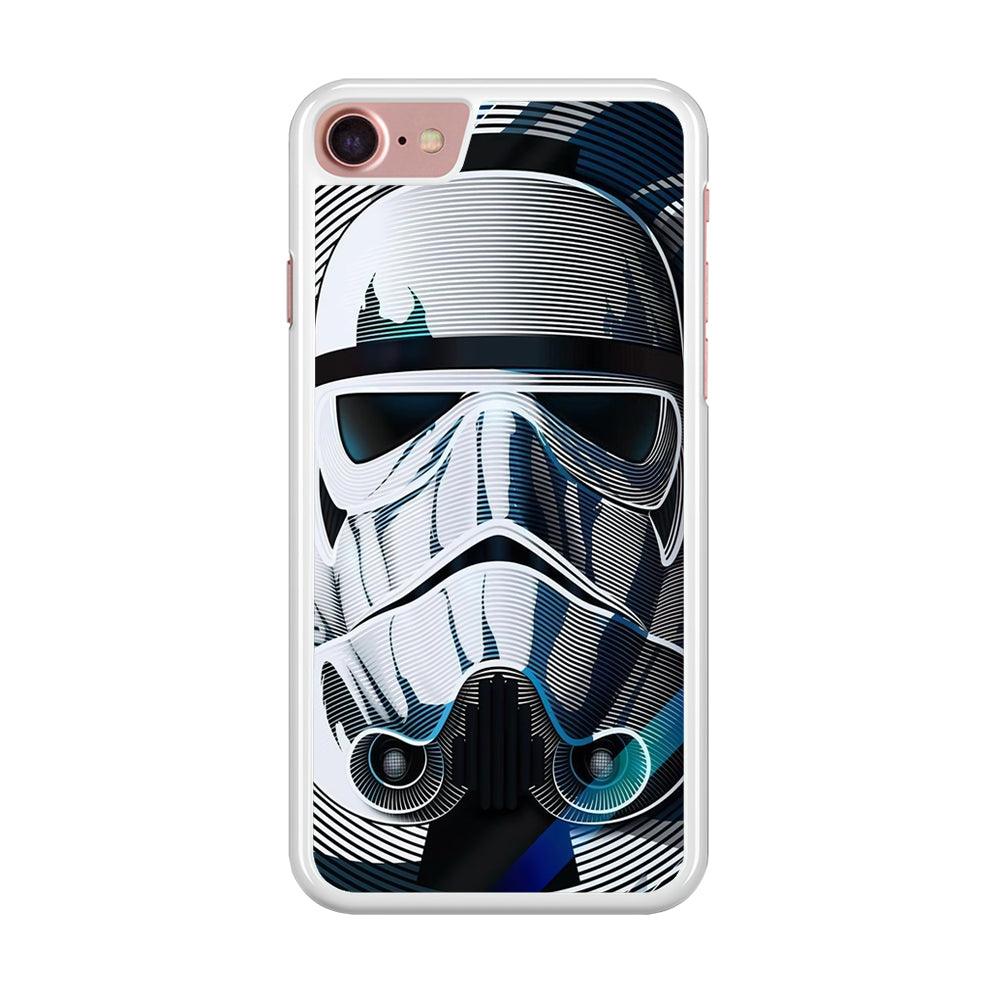 Stormtrooper Face Star Wars iPhone SE 2020 Case-Rubber / White (2D Case)-Xtracase