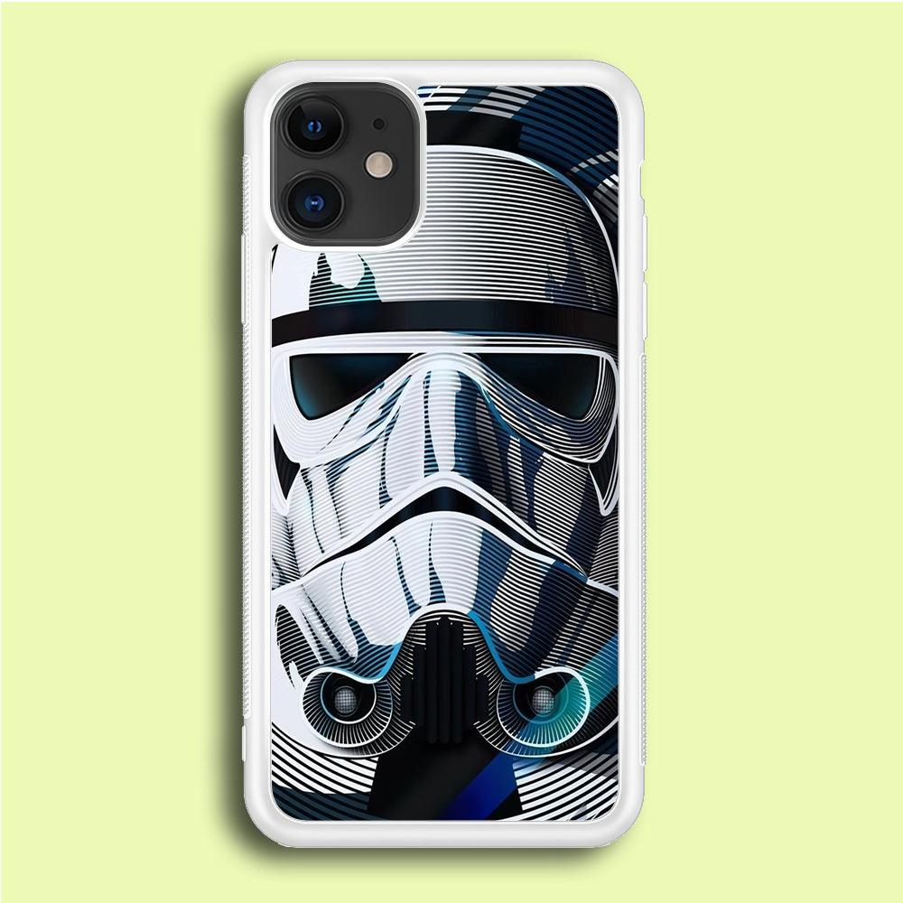 Stormtrooper Face Star Wars iPhone 12 Mini Case-Rubber / White (2D Case)-Xtracase