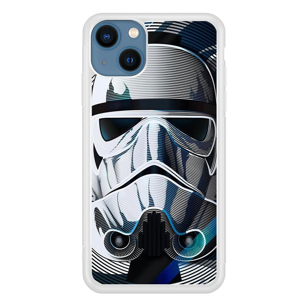 Stormtrooper Face Star Wars iPhone 13 Case-Rubber / White (2D Case)-Xtracase
