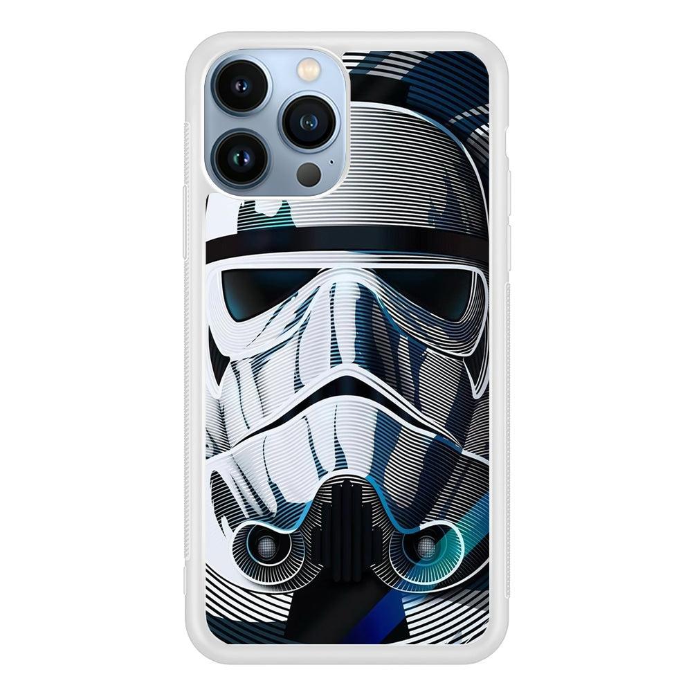 Stormtrooper Face Star Wars iPhone 13 Pro Case-Rubber / White (2D Case)-Xtracase