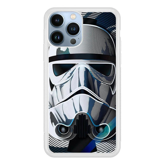 Stormtrooper Face Star Wars iPhone 13 Pro Case-Rubber / White (2D Case)-Xtracase
