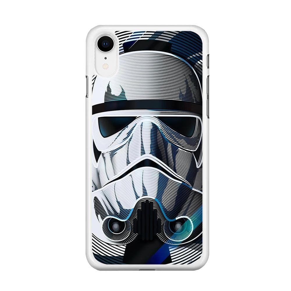 Stormtrooper Face Star Wars iPhone XR Case-Rubber / White (2D Case)-Xtracase