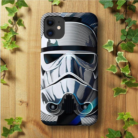 Stormtrooper Face Star Wars iPhone 11 Case-Plastic / Full Wrap (3D Case)-Xtracase