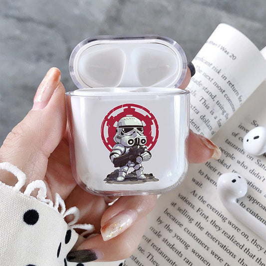 Stormtrooper Mini Cartoon Hard Plastic Protective Clear Case Cover For Apple Airpods