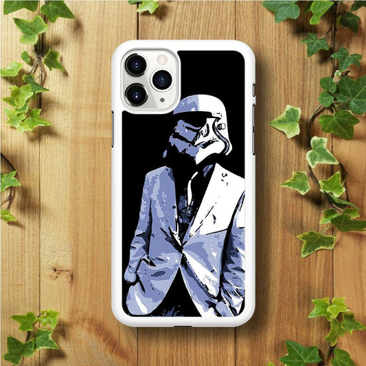 Stormtrooper White Tuxedo Star Wars iPhone 11 Pro Case-Rubber / White (2D Case)-Xtracase