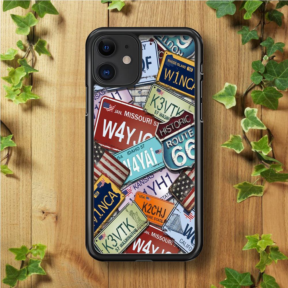 Street Signs USA iPhone 11 Case-Rubber / Black (2D Case)-Xtracase