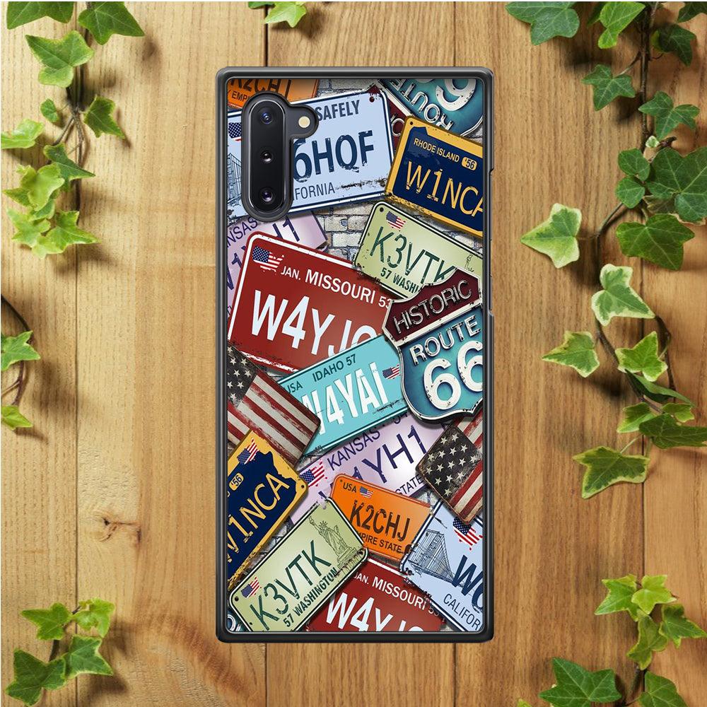 Street Signs USA Samsung Galaxy Note 10 Case-Rubber / Black (2D Case)-Xtracase