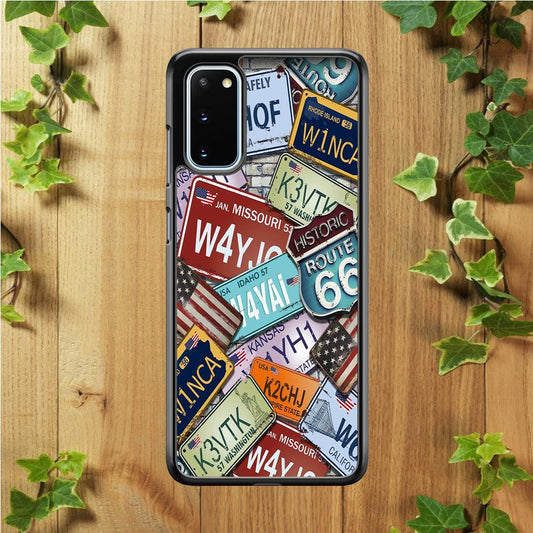 Street Signs USA Samsung Galaxy S20 Case-Rubber / White (2D Case)-Xtracase