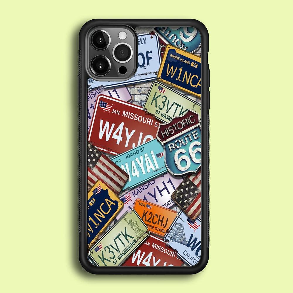 Street Signs USA iPhone 12 Pro Case-Rubber / Black (2D Case)-Xtracase