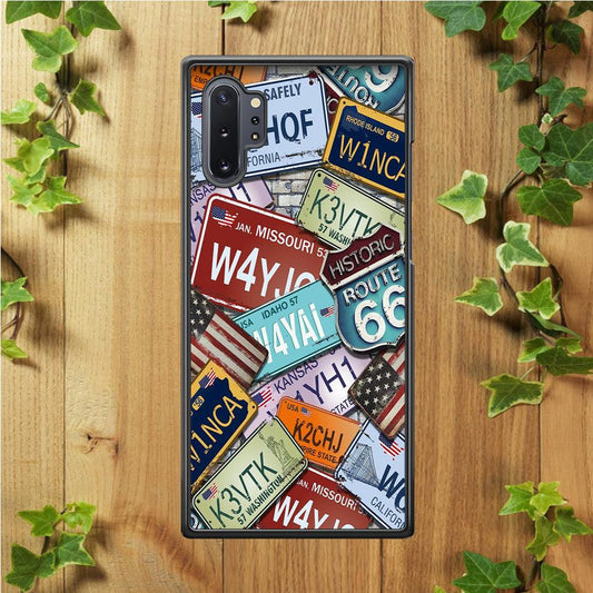 Street Signs USA Samsung Galaxy Note 10 Plus Case-Rubber / White (2D Case)-Xtracase