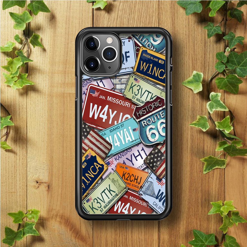 Street Signs USA iPhone 11 Pro Max Case-Rubber / Black (2D Case)-Xtracase