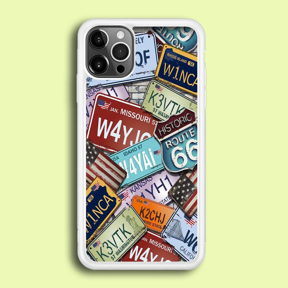 Street Signs USA iPhone 12 Pro Max Case-Rubber / White (2D Case)-Xtracase