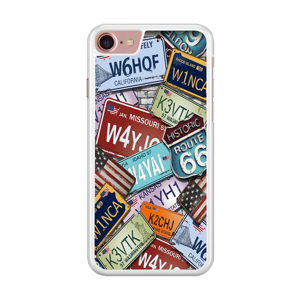 Street Signs USA iPhone SE 2020 Case-Rubber / White (2D Case)-Xtracase
