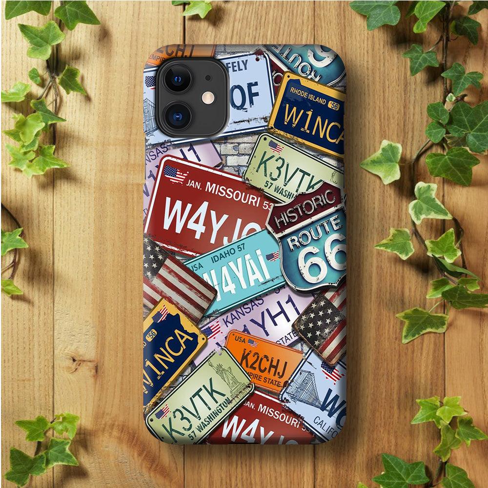 Street Signs USA iPhone 11 Case-Plastic / Full Wrap (3D Case)-Xtracase