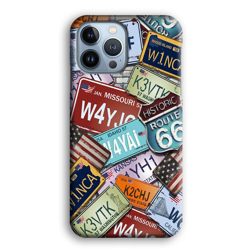 Street Signs USA iPhone 13 Pro Case-Plastic / Full Wrap (3D Case)-Xtracase