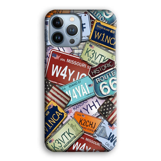Street Signs USA iPhone 13 Pro Case-Plastic / Full Wrap (3D Case)-Xtracase