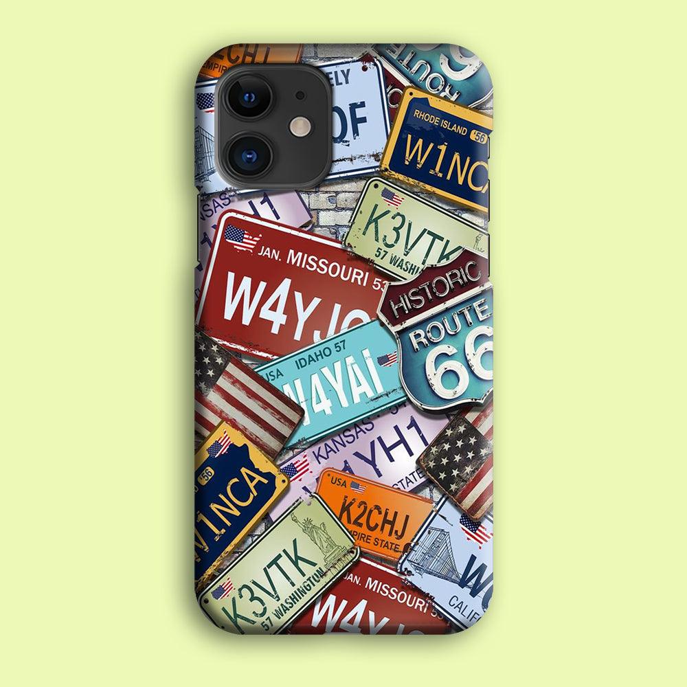 Street Signs USA iPhone 12 Mini Case-Plastic / Full Wrap (3D Case)-Xtracase